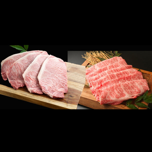 滋賀 「徳志満」 近江牛すき焼しゃぶしゃぶ用・ステーキ(合計1.1kg)