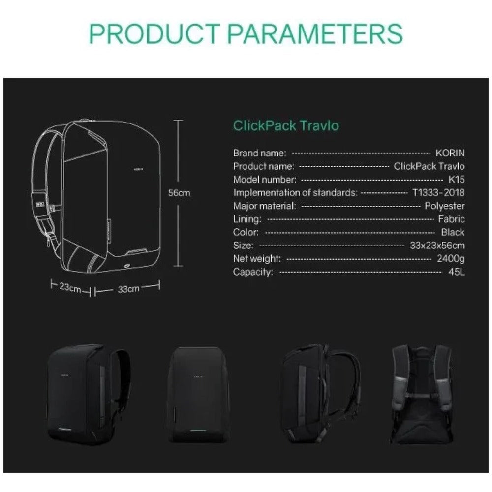 KORINDESIGN トラベロ45L(ブラック)