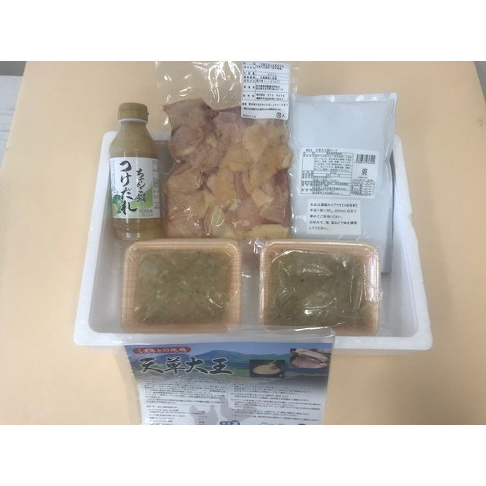 熊本の地鶏 「天草大王」水炊きセット(ポン酢入り)【天草大王鶏肉・特製つみれ・水炊きスープ・ちゃんこのつけたれ】