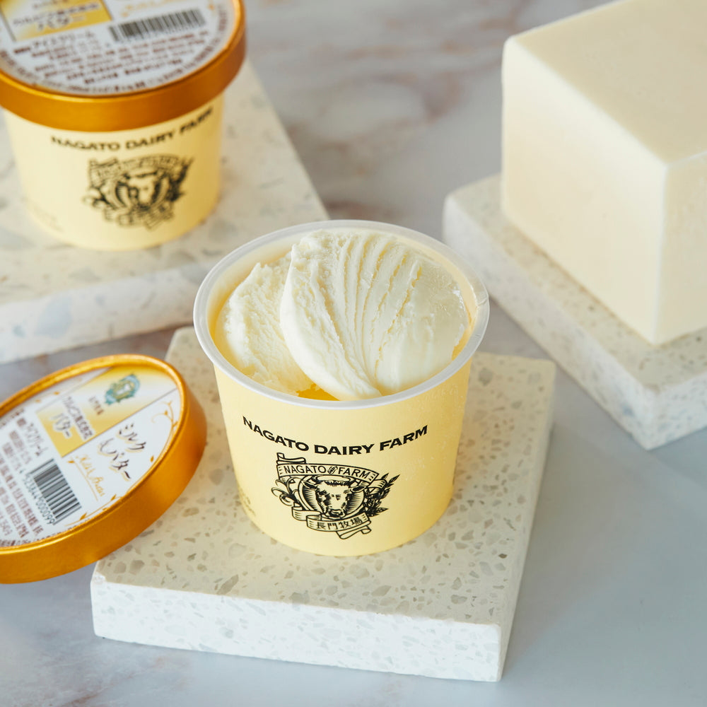 【ギフトカード】長門牧場「カルピス(株)バター」アイスクリーム　ミルク＆バター７個