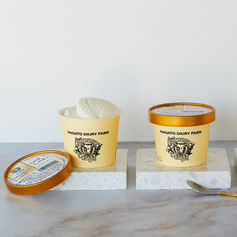 【ギフトカード】長門牧場「カルピス(株)バター」アイスクリーム　ミルク＆バター７個