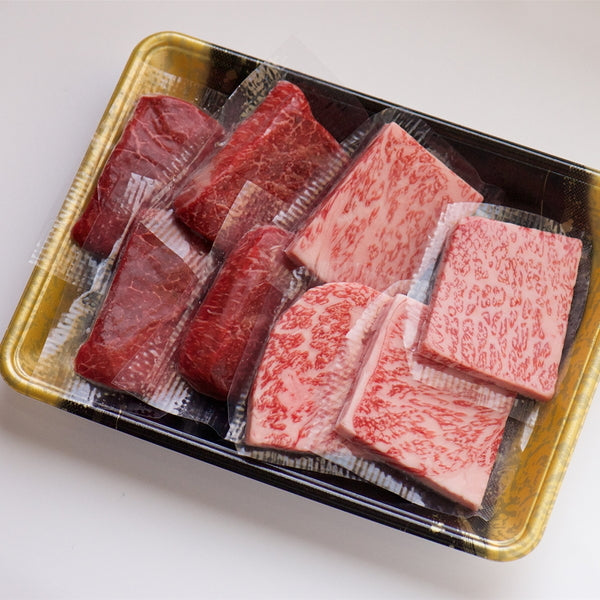 岩手　前沢牛ステーキ食べ比べ(霜降り・赤身ステーキ各50ｇｘ4枚)