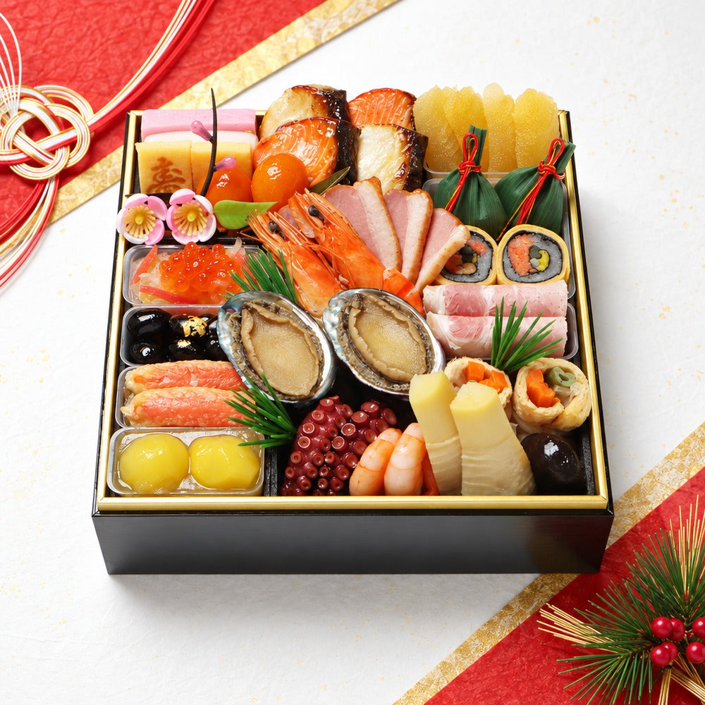 【冷蔵】「わらびの里」 料亭おせち一段重【23品】