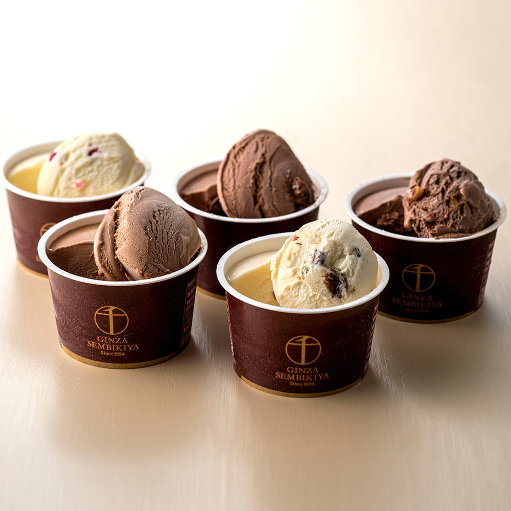 【ギフトカード】「銀座千疋屋」 銀座ショコラアイス5種 (10個セット)