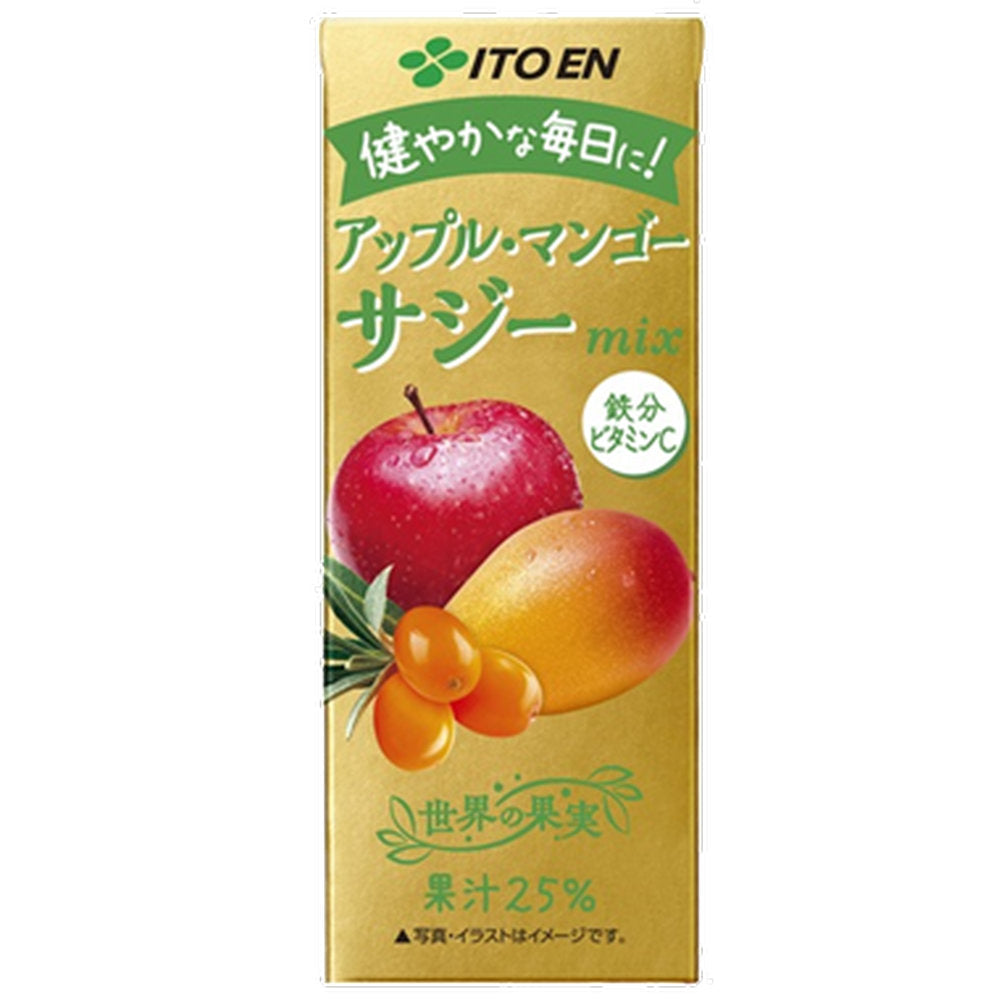 伊藤園世界の果実アップル・マンゴー＆サジーミックス200ml×24本×4ケース(96本)