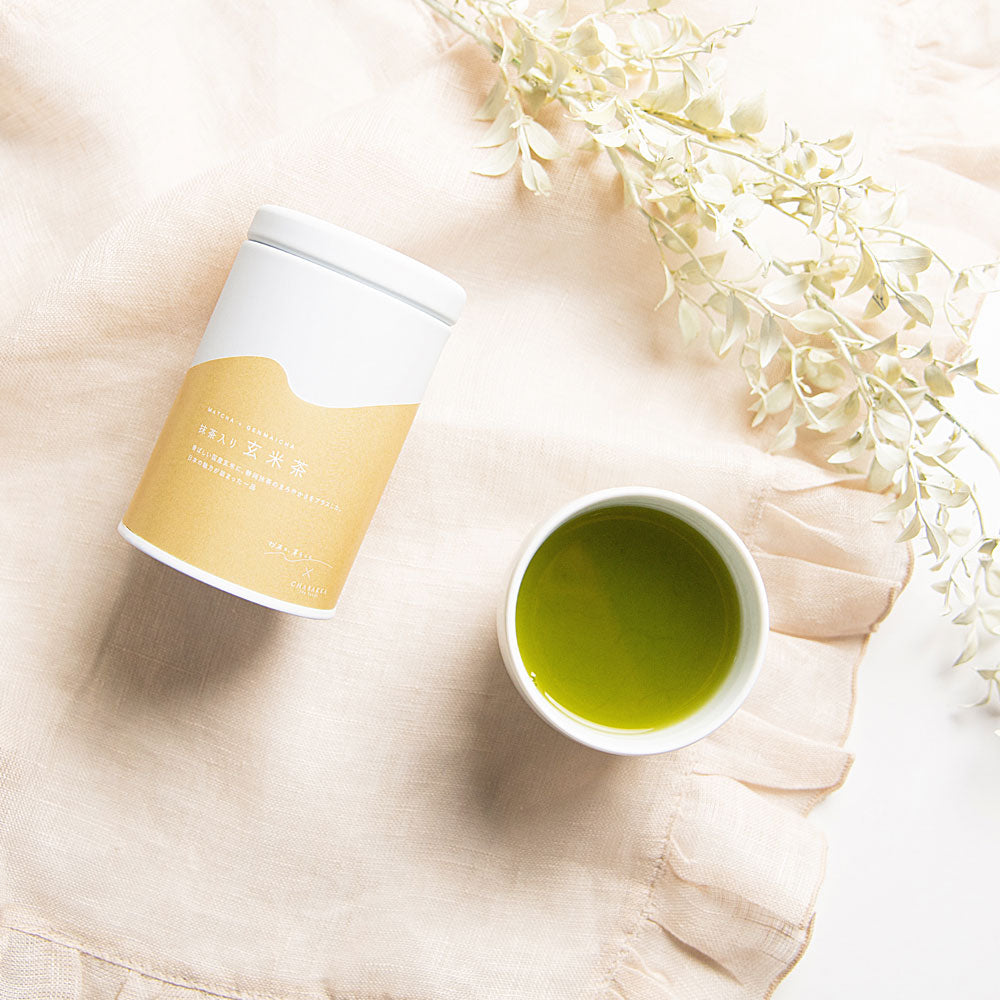 【ギフトカード】お茶と、暮らしと ティータイムセット 抹茶入り玄米茶ティーバッグ缶・Teaミルクジャム130g(抹茶＋煎茶)