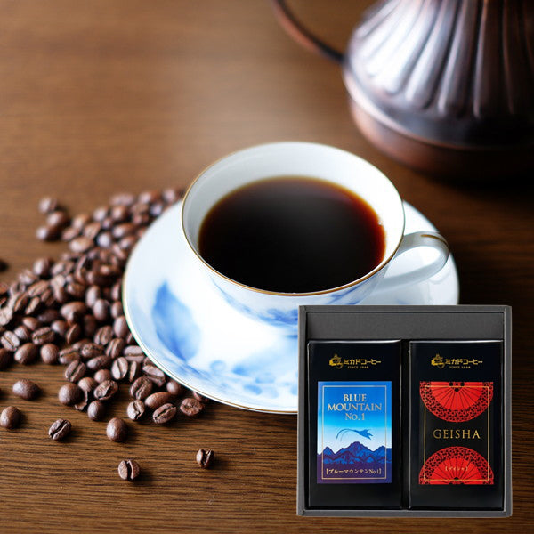ミカド珈琲 ブルーマウンテンNo.1＆ゲイシャレギュラーコーヒーセット