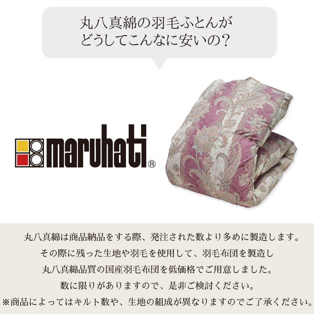 丸八真綿　ミライクルダウン羽毛掛布団80% 防ダニ加工 シングル ブルー