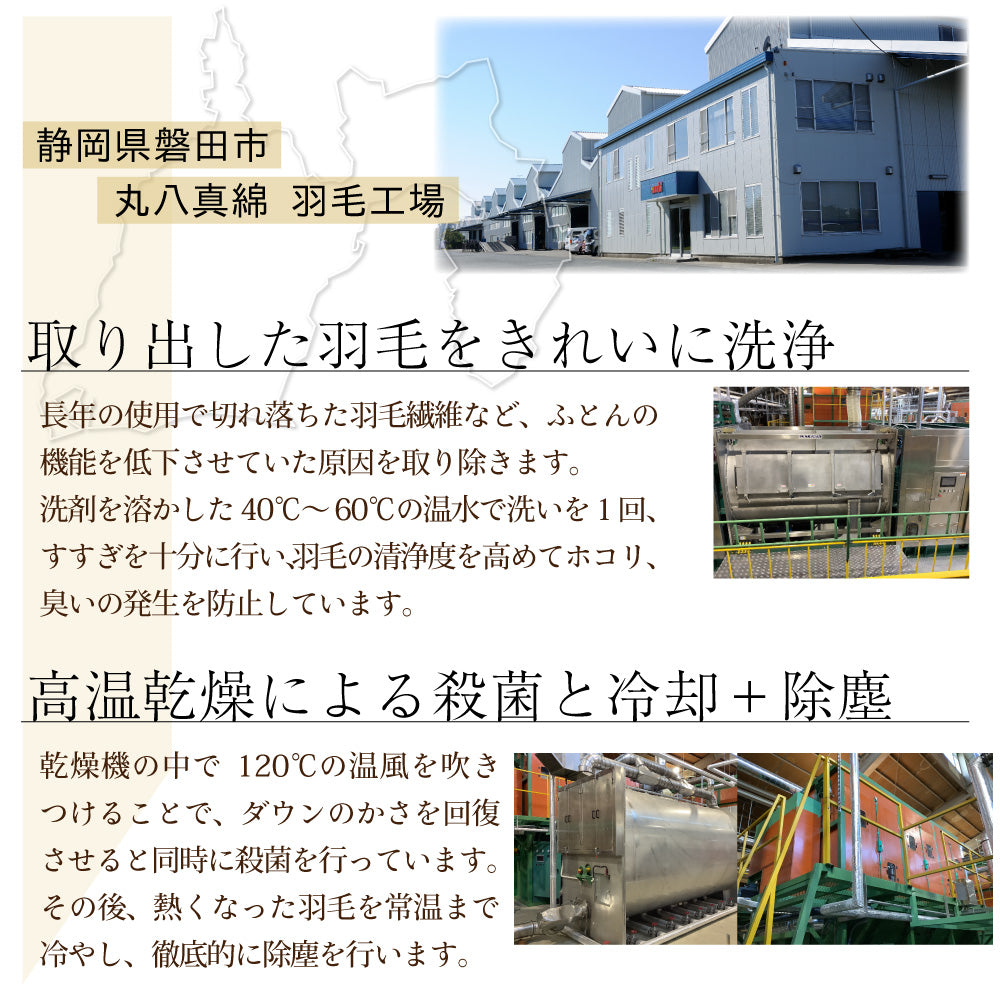 丸八真綿　ミライクルダウン羽毛掛布団80% 防ダニ加工 シングル ブルー