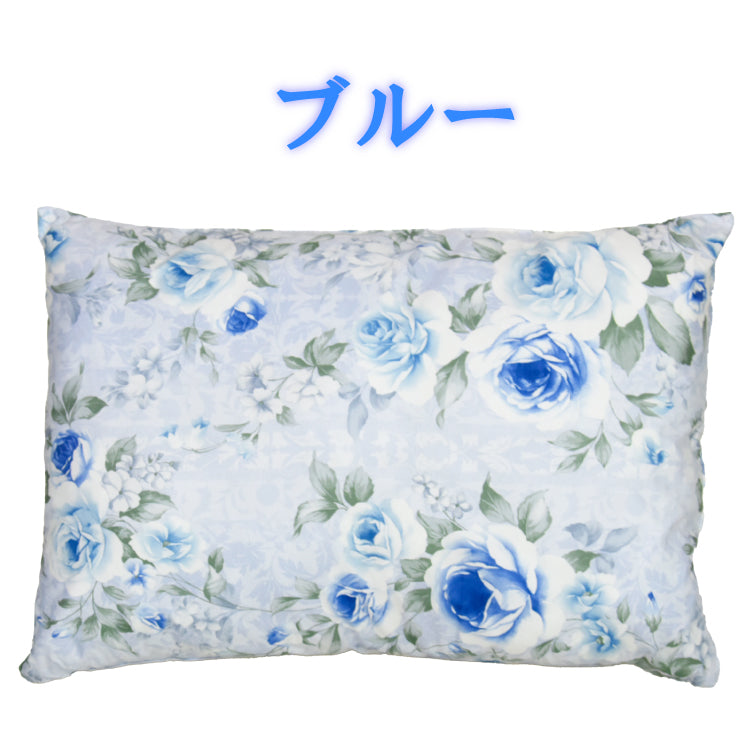 洗える 枕 ウォッシャブル ポリエステル枕 まくら マクラ 低め 約43×63cm　ブルー