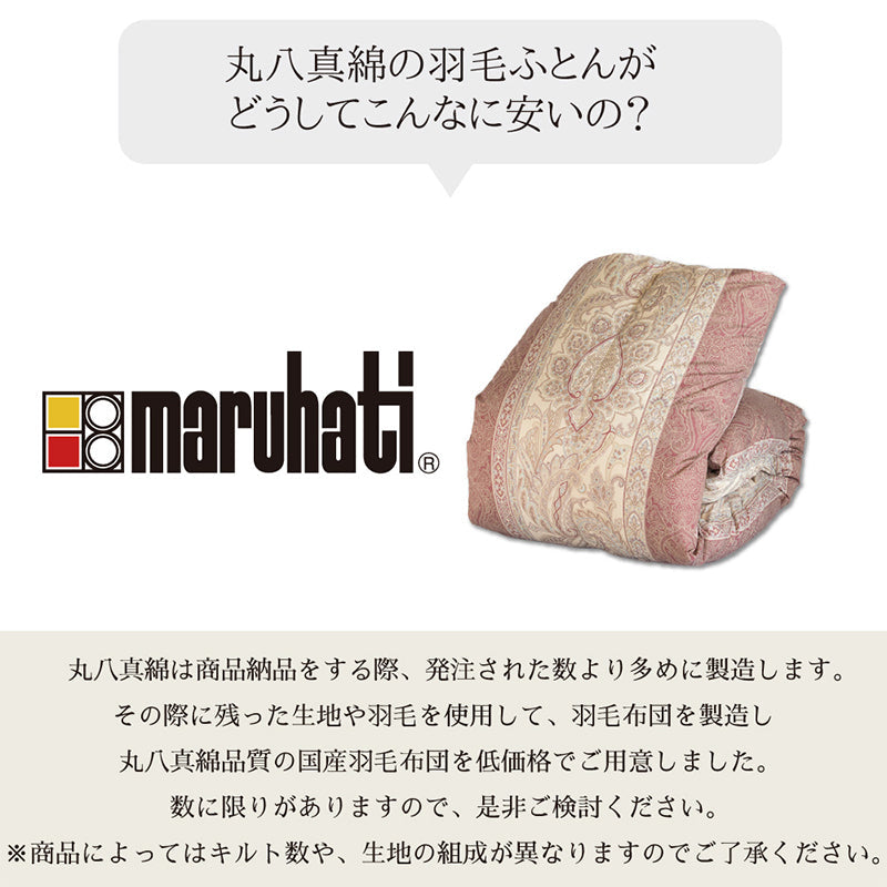 丸八真綿　ミライクルダウン羽毛掛布団70% 防ダニ加工 シングル ブルー