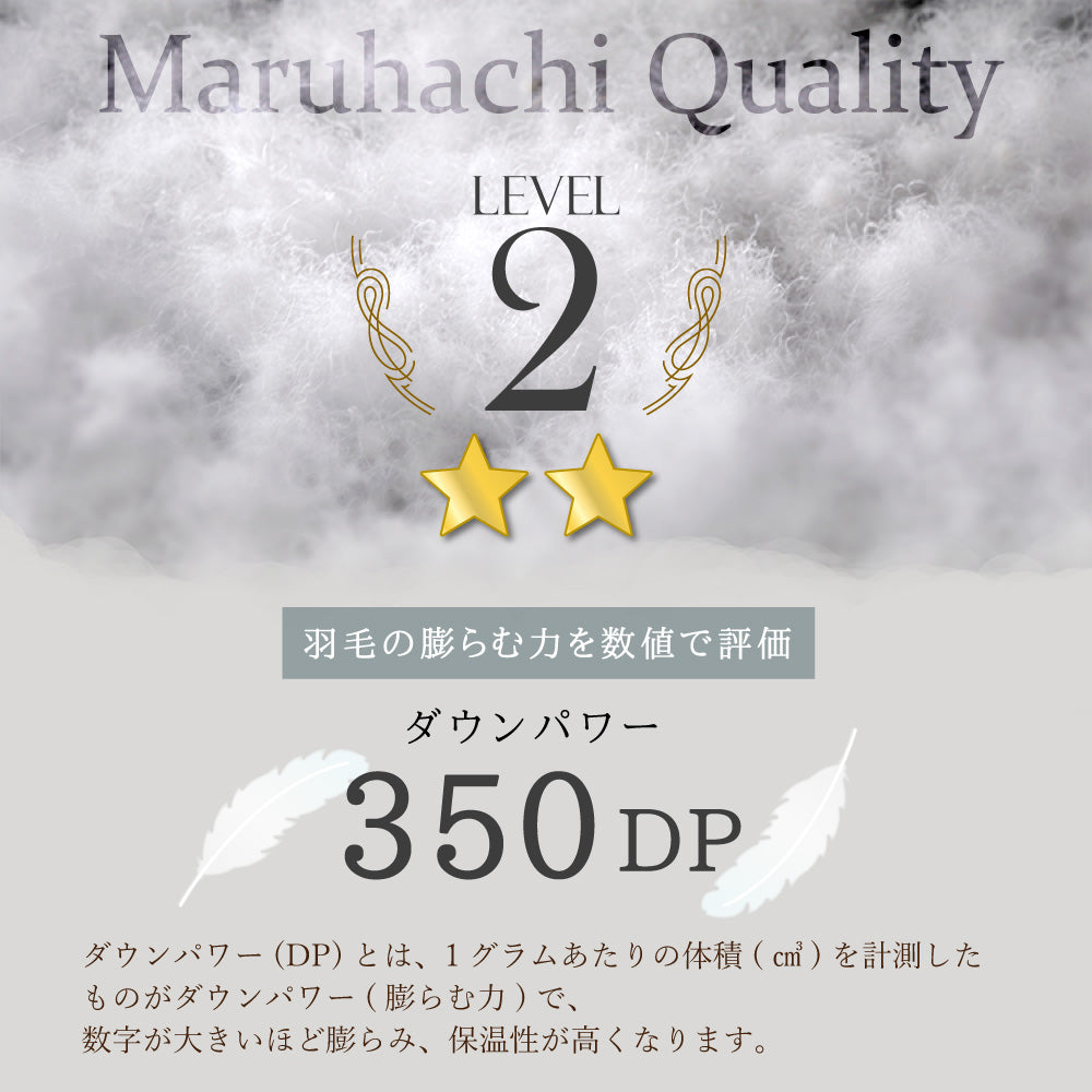 ハンガリー産ホワイトダックダウン85％ 羽毛肌掛け布団 ダブル ピンク