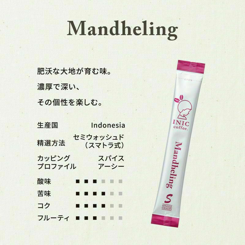 【ギフトカード】INIC coffee　ドリップドコーヒーパウダー　ビーンズアロマ　マンデリン 30P