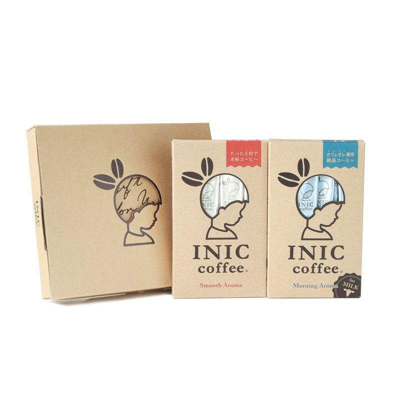 【ギフトカード】INIC coffee　ドリップドコーヒーパウダー 人気2種飲み比べ（スムースアロマ・モーニングアロマ）