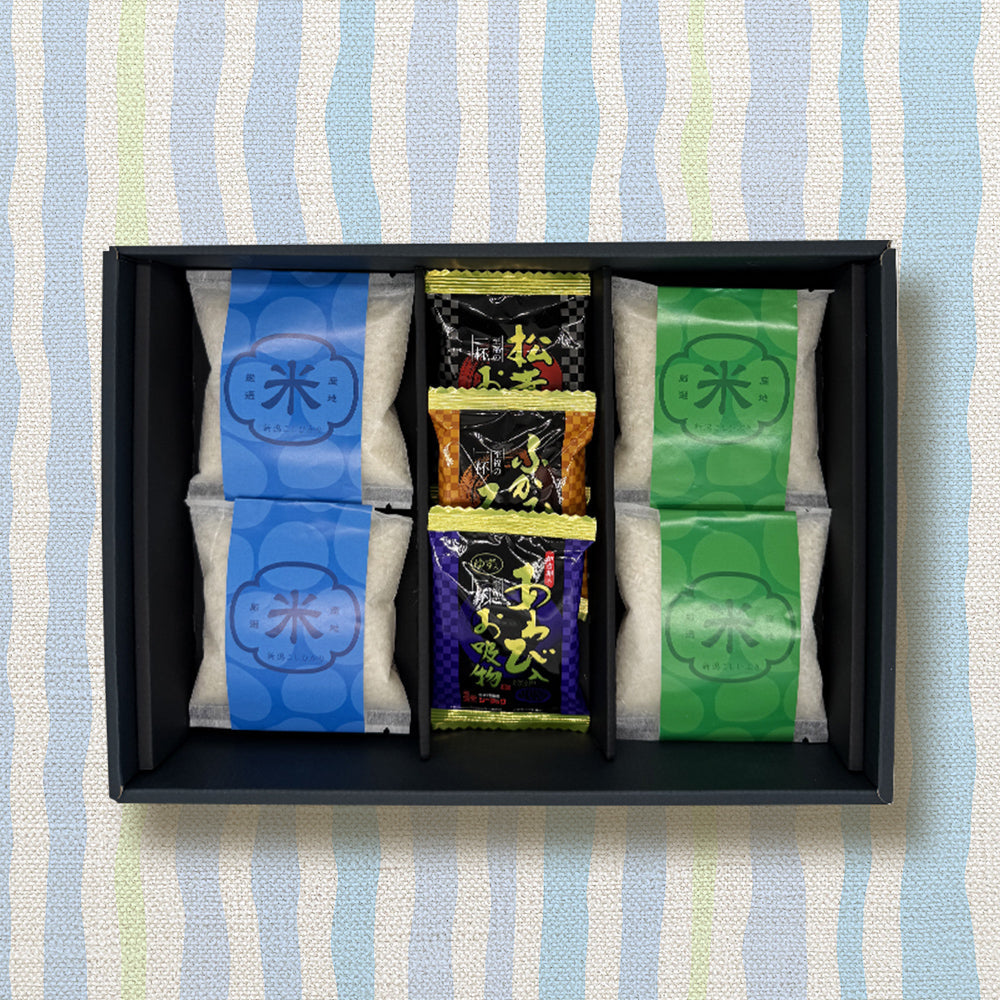 新潟米食べくらべ・お吸物ギフトセット（米4合・お吸い物）