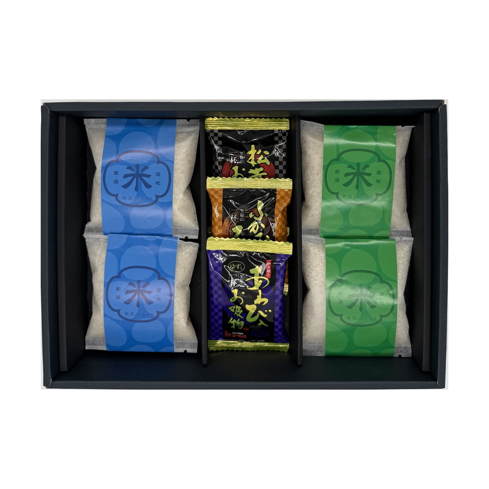 新潟米食べくらべ・お吸物ギフトセット（米4合・お吸い物）