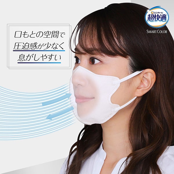 超快適マスク SMART COLOR パールホワイト ふつう 20枚入(4パック)