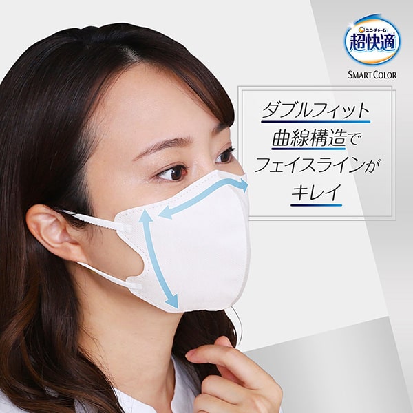 超快適マスク SMART COLOR パールホワイト ふつう 20枚入(4パック)
