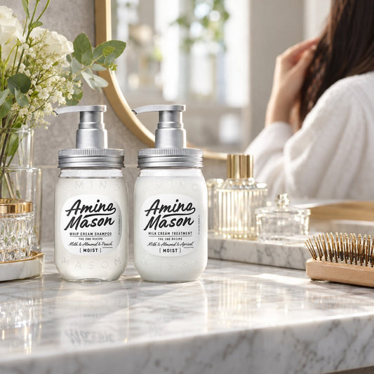 Amino Mason(アミノメイソン)　ディープモイスト　ホイップクリーム　シャンプー＆トリートメント　本体セット　各450ml【4個】