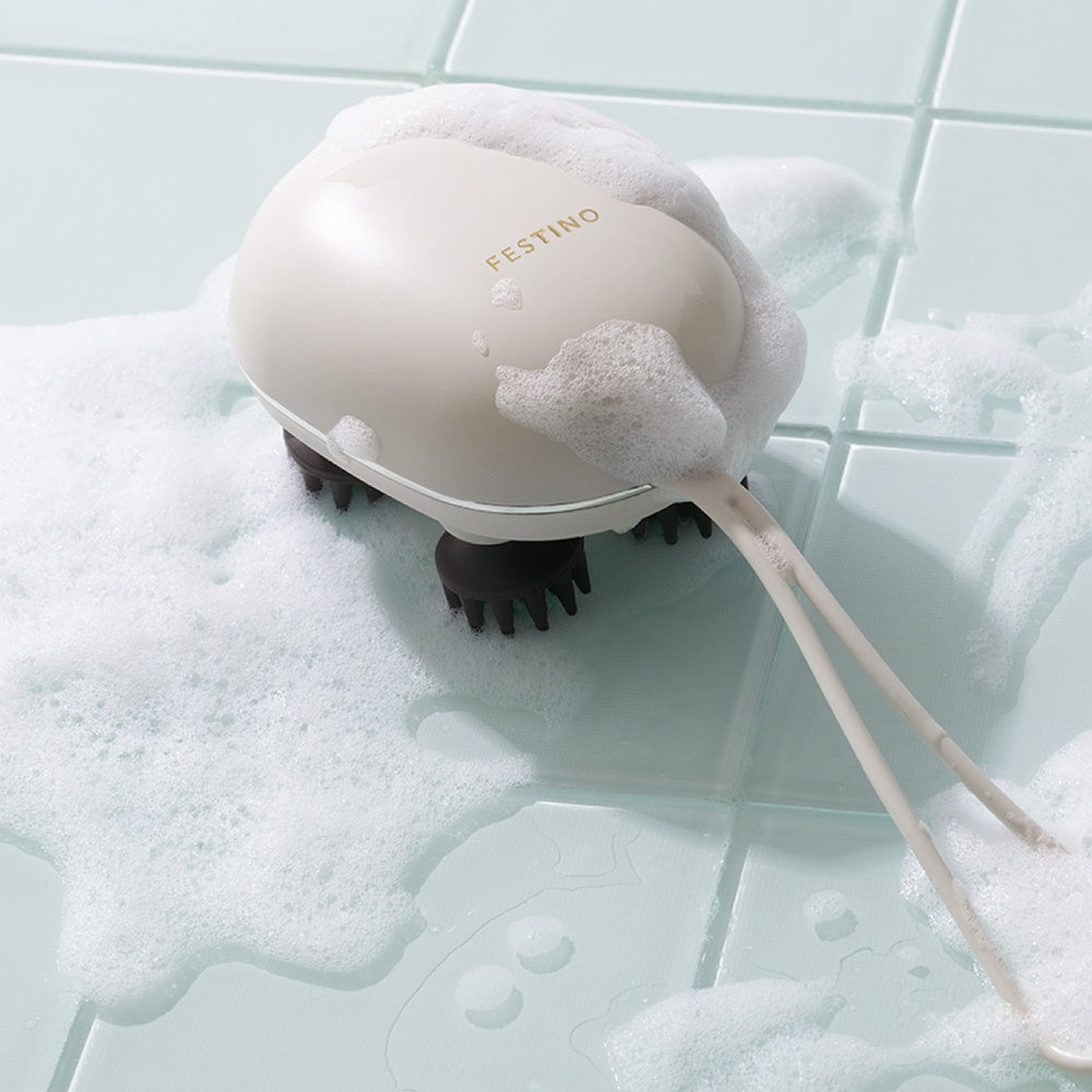 【ギフトカード】FESTINO(フェスティノ) 充電式 EMSヘッドスパ ミニ サンドベージュ