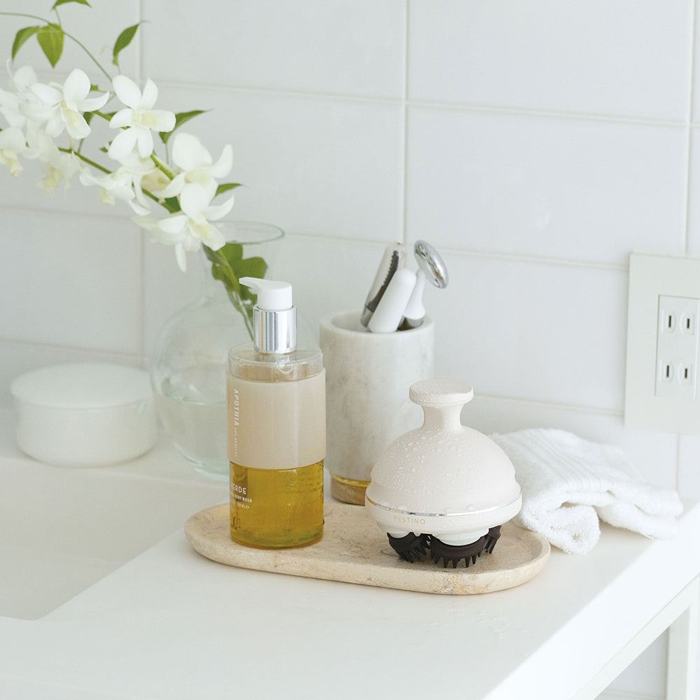 【ギフトカード】FESTINO(フェスティノ) 充電式 EMSヘッドスパ プレミア ホワイト