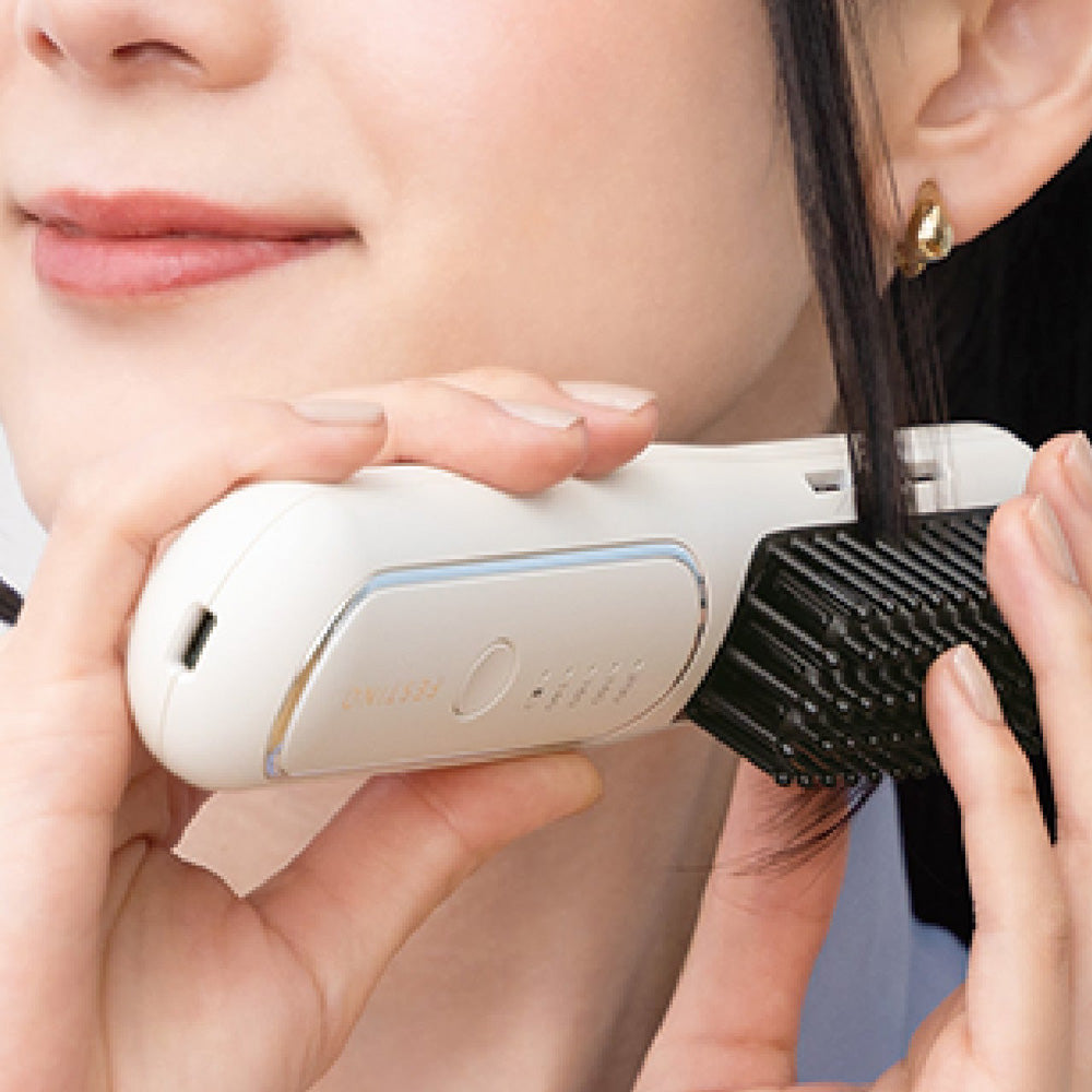 【ギフトカード】FESTINO（フェスティノ）充電式スタイリング ヒーターブラシ サンドベージュ