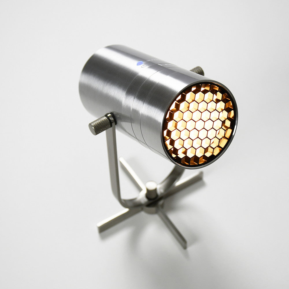 【ギフトカード】「MoriMori」　LED スポットライトスピーカー　シルバー