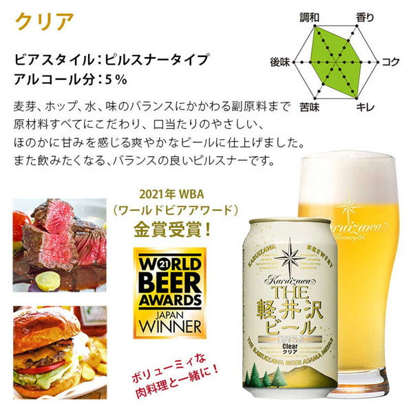 軽井沢ブルワリー軽井沢ビールクリア缶クラフトビール350ml【48本】