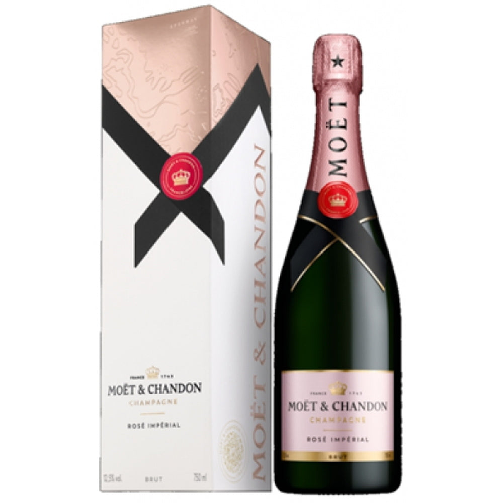 【ギフトカード】シャンパン Moet&Chandon(モエ・エ・シャンドン)ロゼ アンぺリアル 750ml箱付き 2本