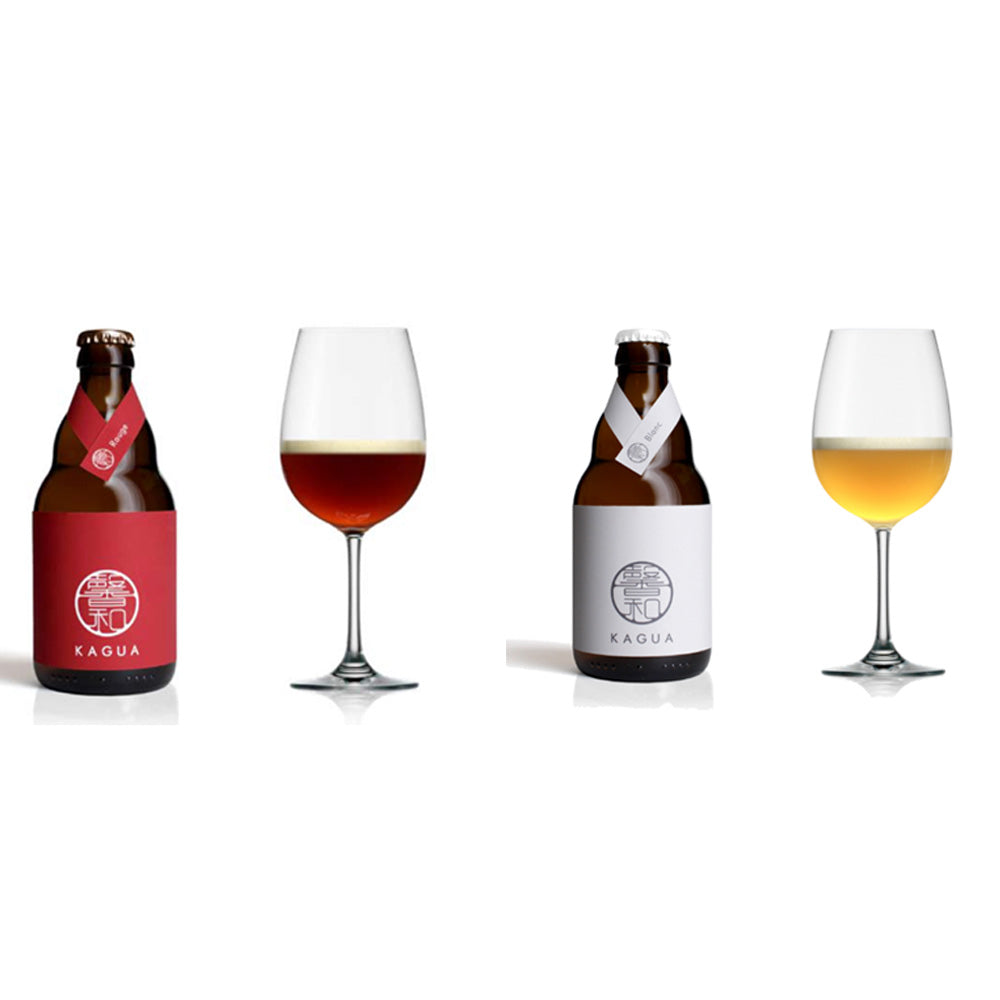 【ギフトカード】山梨発クラフトビール 馨和KAGUA(カグア)2種飲み比べ 4本(Rouge・Blanc)