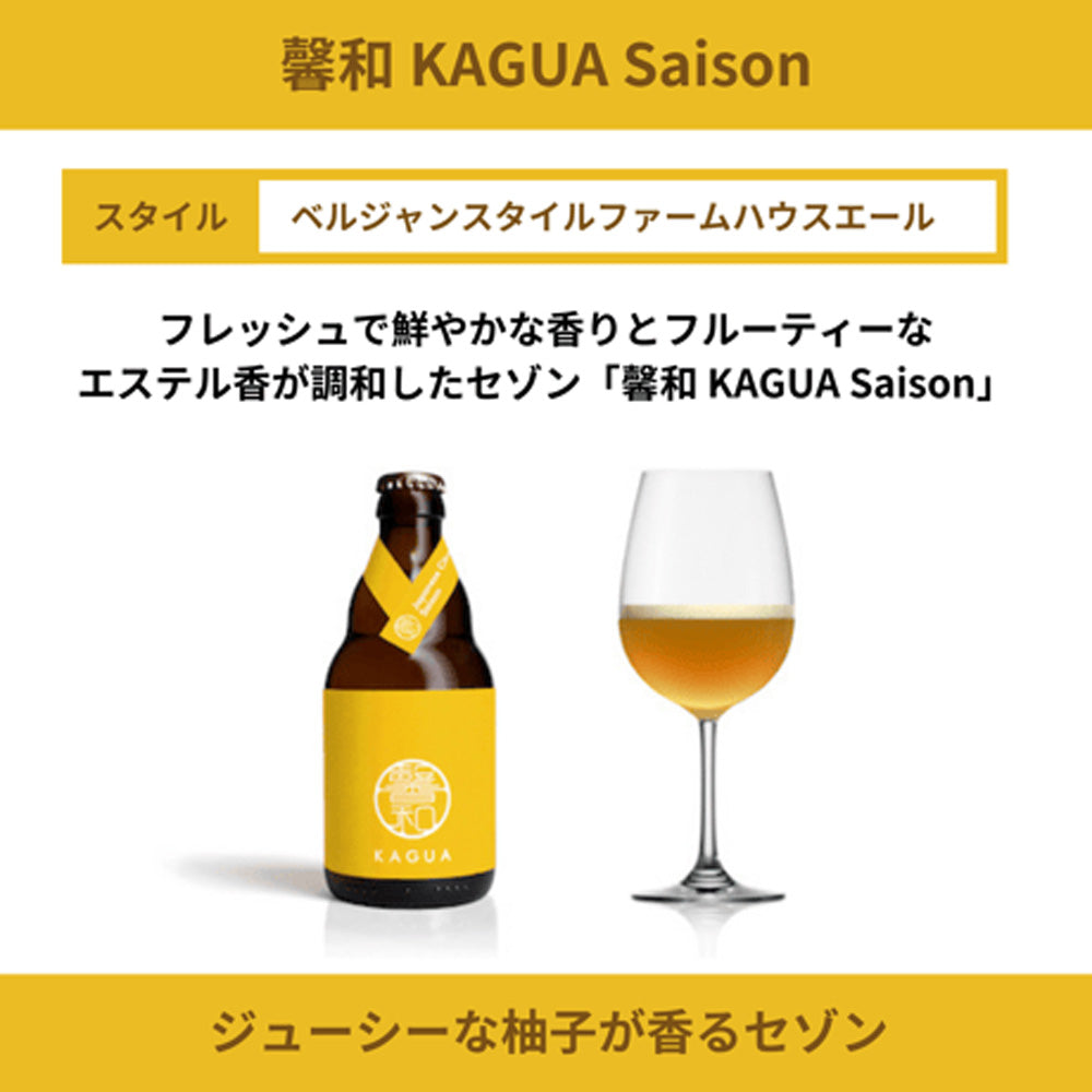 【ギフトカード】山梨発クラフトビール 馨和KAGUA(カグア)2種飲み比べ 4本(Rouge・Saison)