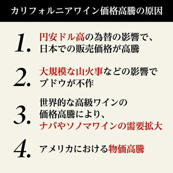 カリフォルニア白ワイン4本セット【常温便】