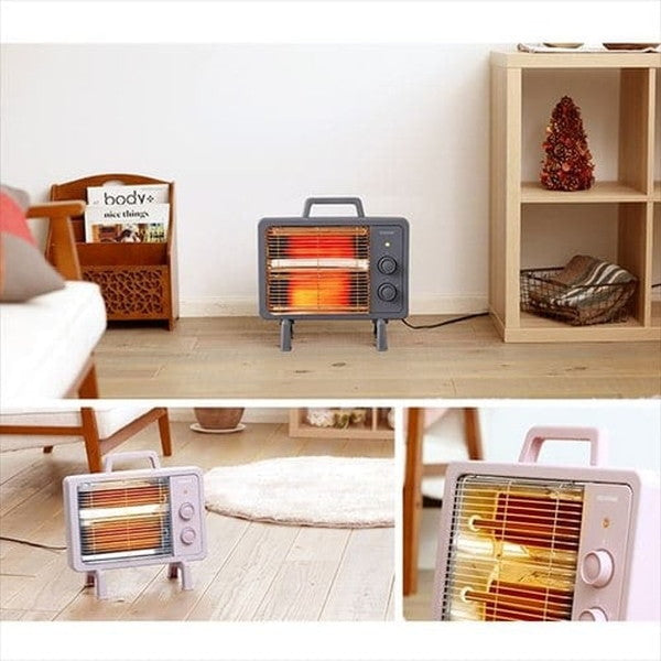 アイリスオーヤマ 遠赤外線電気ストーブ(ピンク)