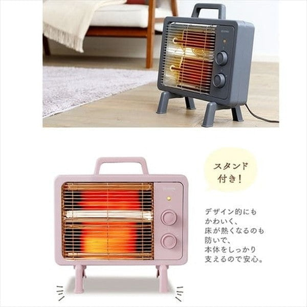 アイリスオーヤマ 遠赤外線電気ストーブ(ピンク)
