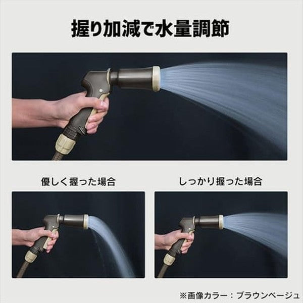 アイリスオーヤマ ホースリール 15m フルカバー 水流切り替え6種 (ホワイト)