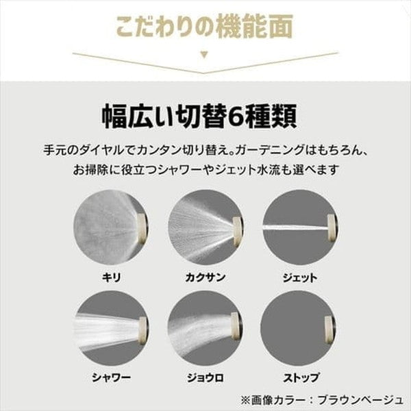 アイリスオーヤマ ホースリール 15m フルカバー 水流切り替え6種 (ホワイト)